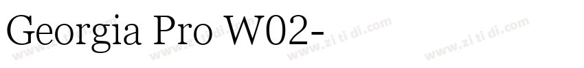Georgia Pro W02字体转换
